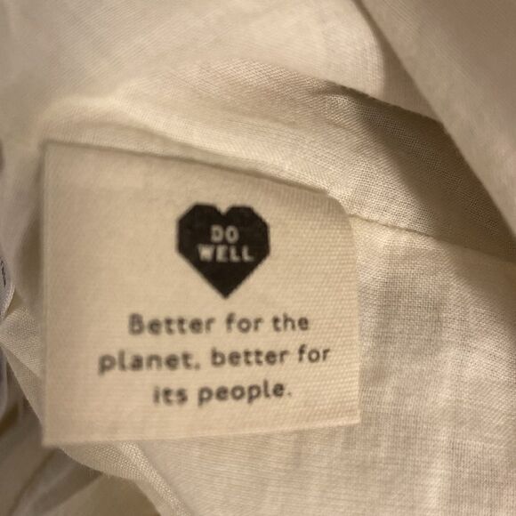 Madewell Smocked Pull On Mini Skirt Stripe Cool Fog XL - Picture 6 of 7